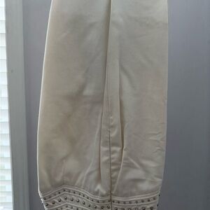 Escada Tan Embellished Tapered Pant